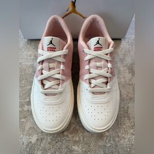 Jordan Series Blush Pink and White Shoes